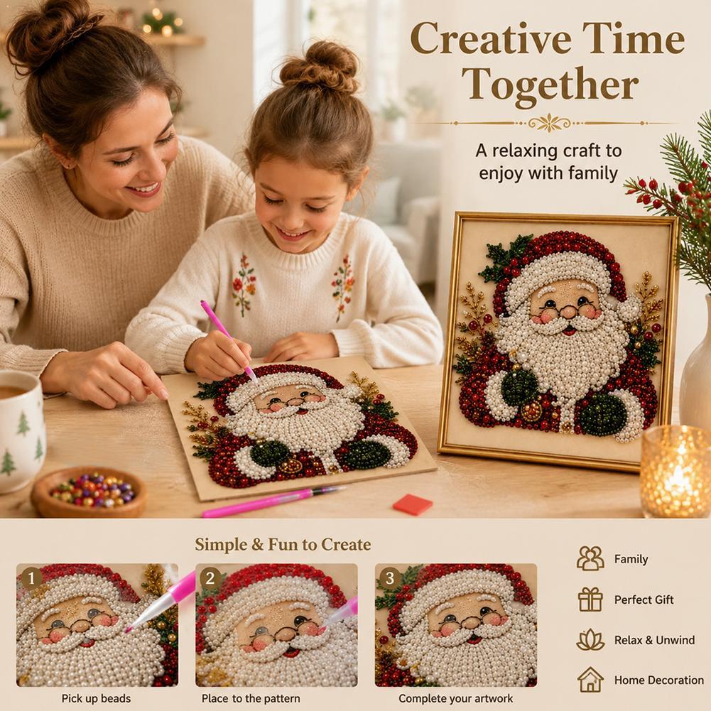 Embroidery Kit - Kit de Arte com Pérolas DIY