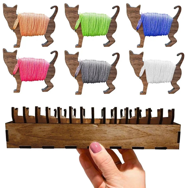 Embroidery Cat - Conjunto de Carretéis de Madeira 2026