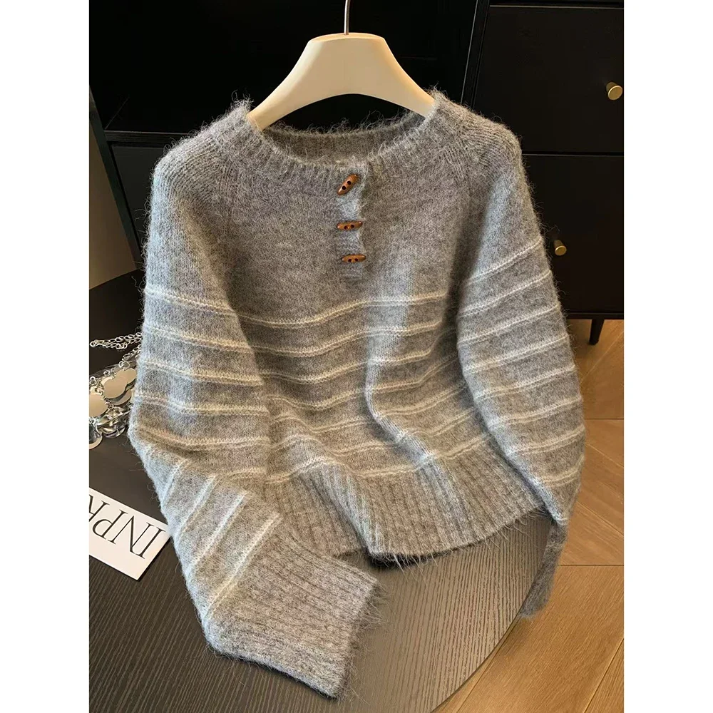 Embroidery Knit - Suéter Feminino de Lã e Caxemira