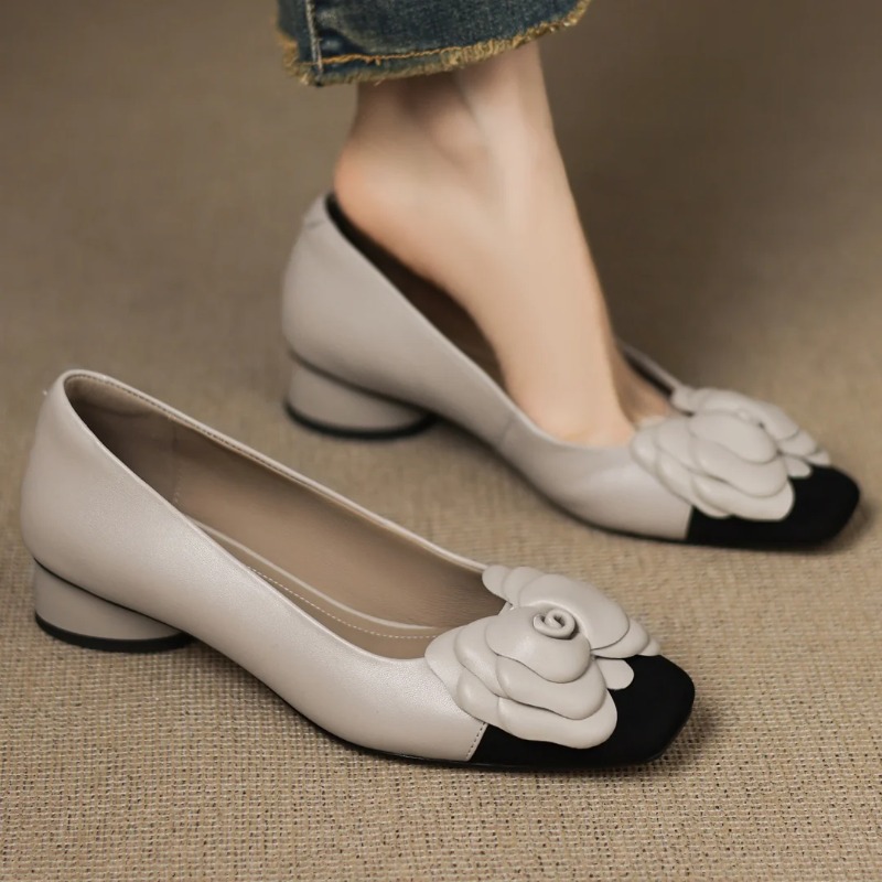 Embroidery Flat Shoes - Plus size 34-41 feminino pele de