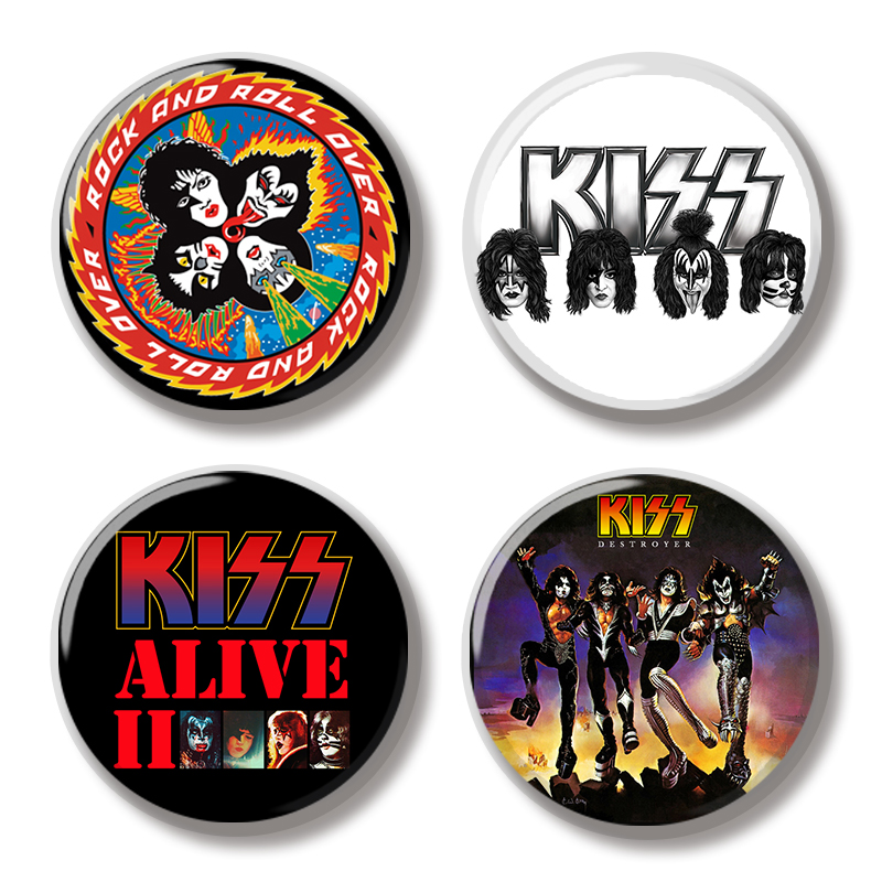 Embroidery Kiss - 44mm rock band beijo álbum cd