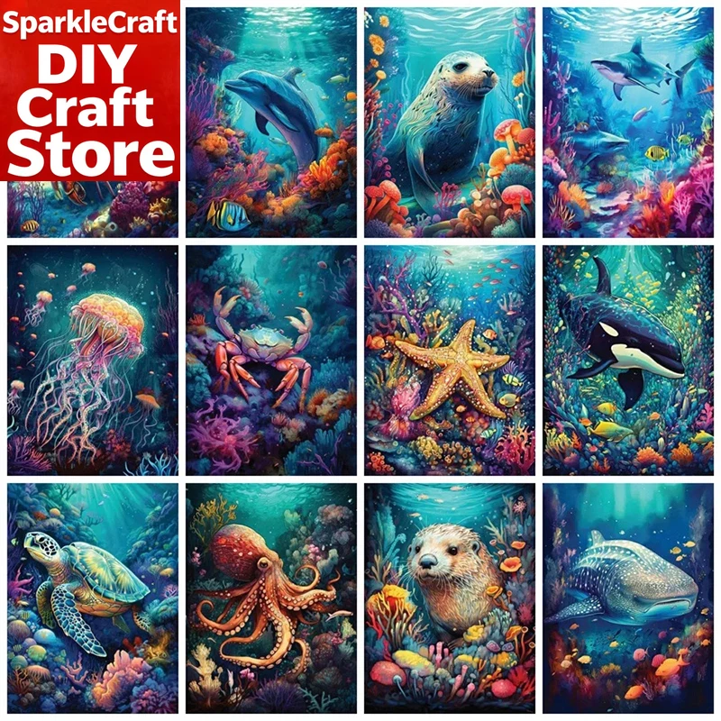 Embroidery Handicraft - Kit de pintura com diamantes redondos