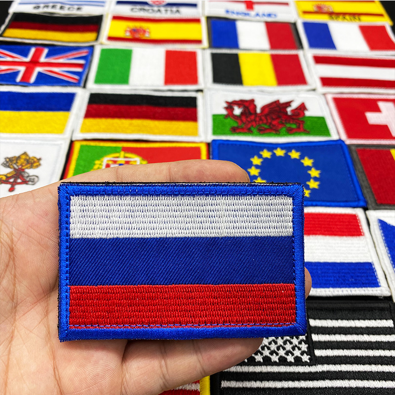 Embroidery Uk - Bandeira do país bordado gancho loop
