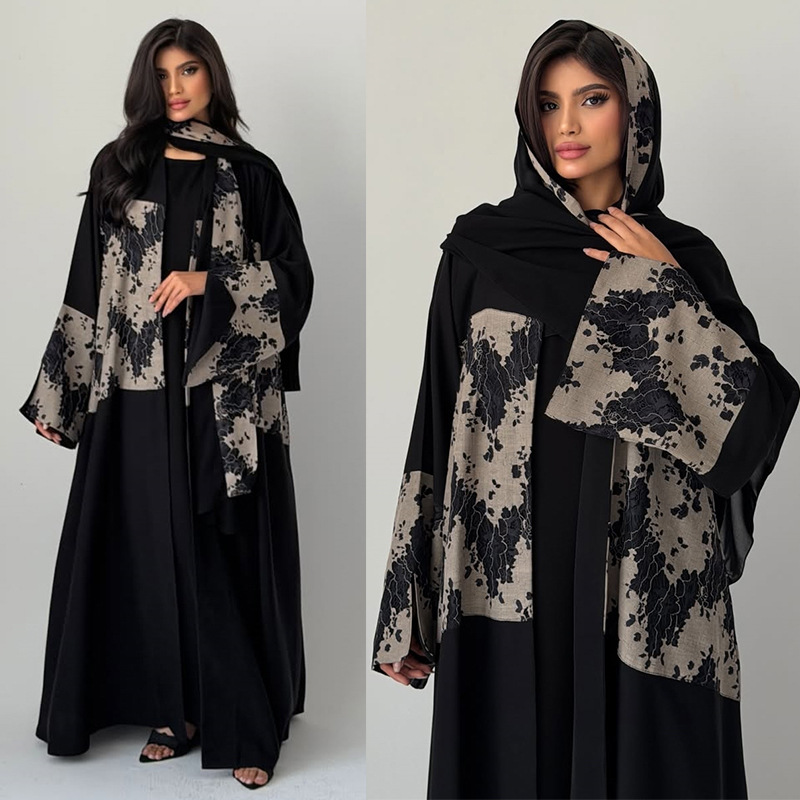 Embroidery Hijab - Conjunto de Abaya e Hijab para