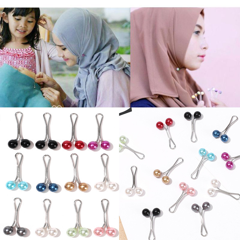 6/12/24PCS Clipes de Pérolas p - Embroidery Hijab avaliação e preço
