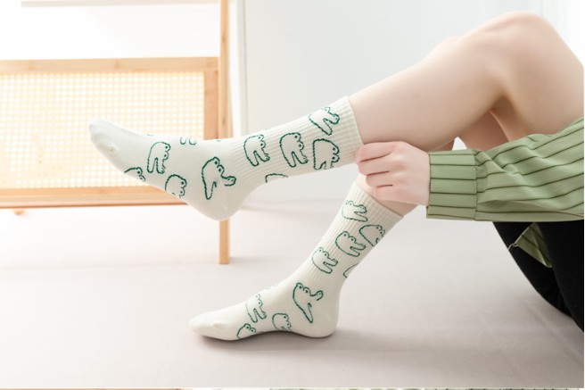 Meias Casuais Femininas Estilo - Embroidery On Socks avaliação e preço