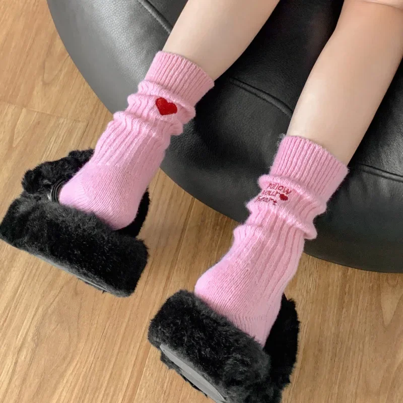 Harajuku kawaii meio tubo meia - Embroidery On Socks avaliação e preço
