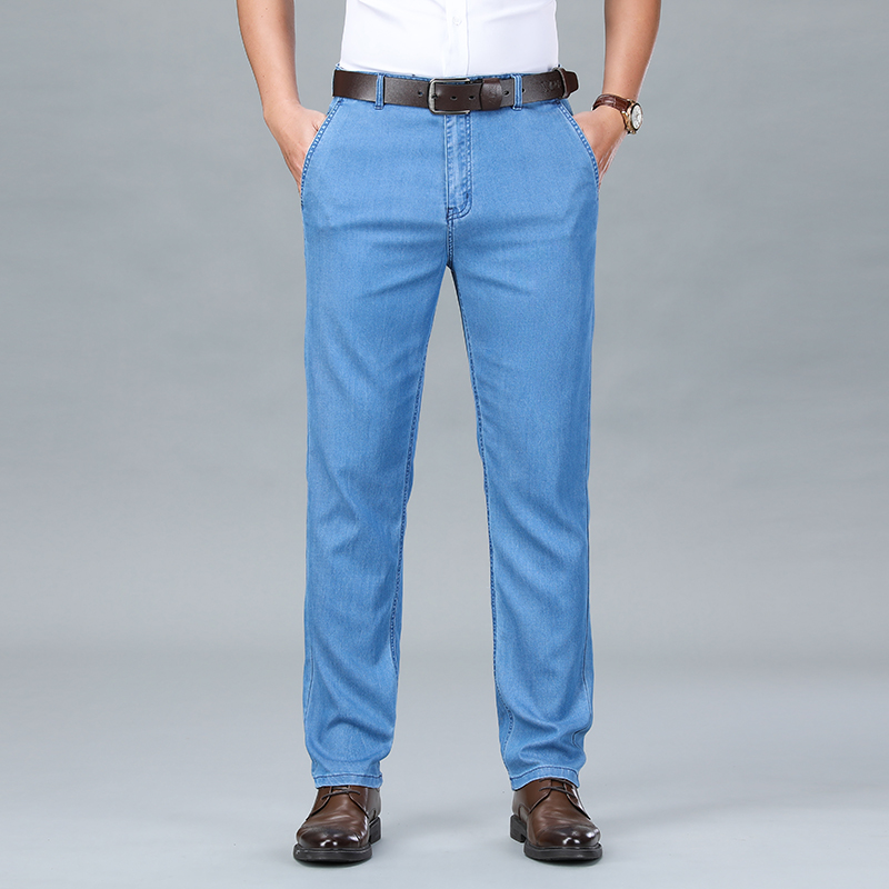 Calça Jeans Masculina Azul Cla - Embroidery Effect avaliação e preço