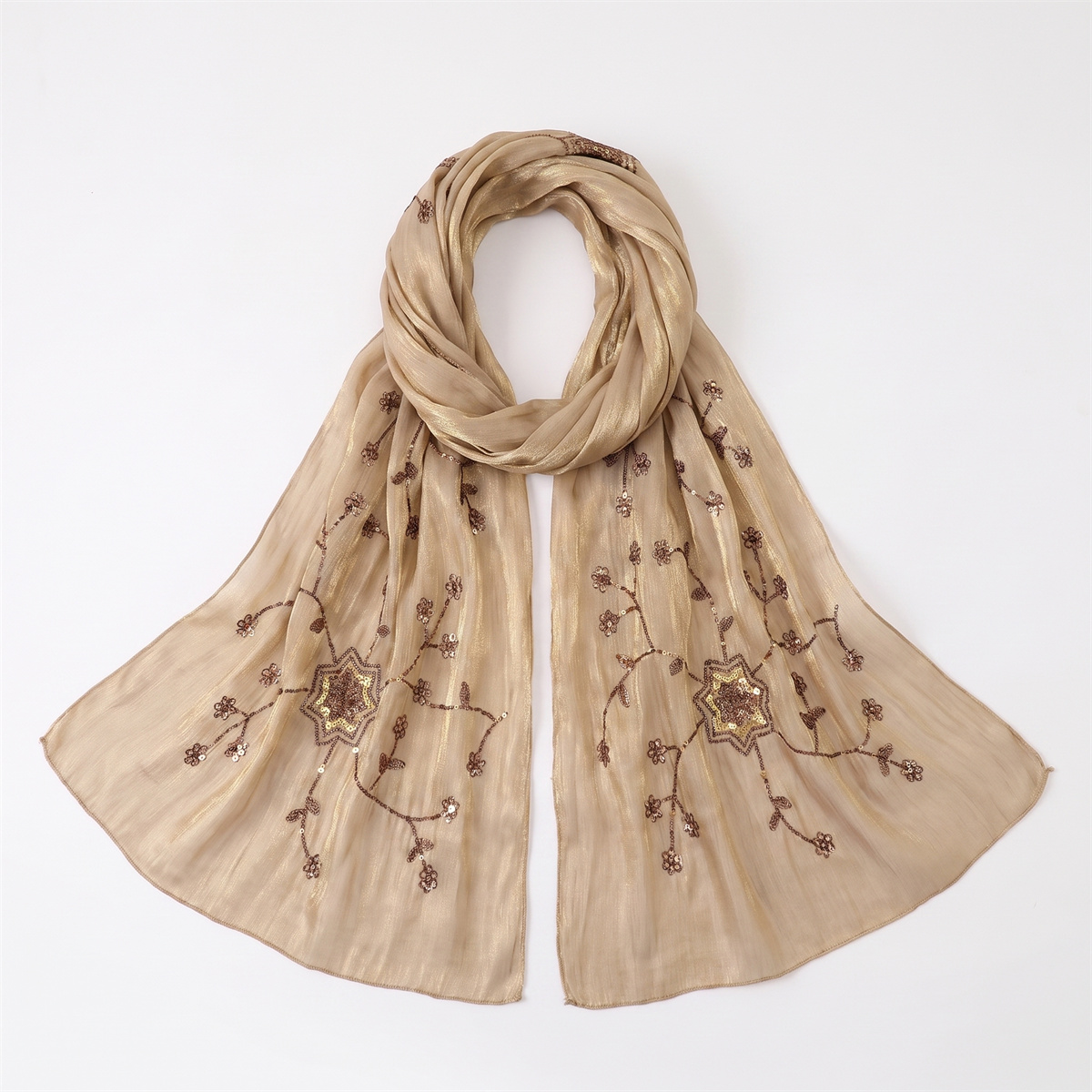 Lenço Hijab Fashion Crinkle co - Embroidery Hijab avaliação e preço