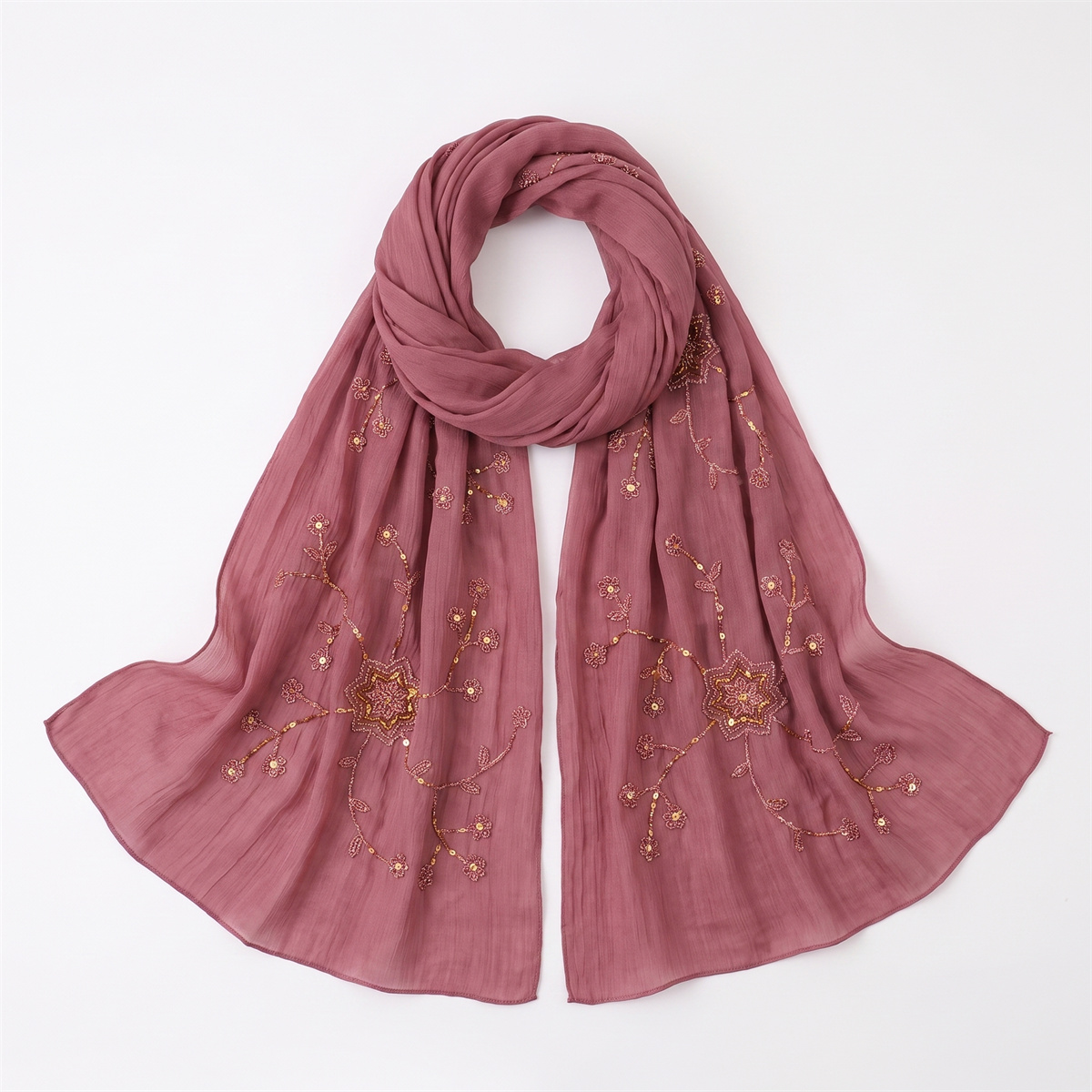 Lenço Hijab Fashion Crinkle co - Embroidery Hijab avaliação e preço