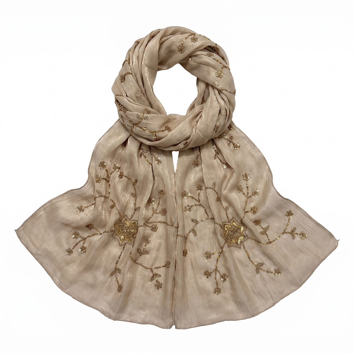 Lenço Hijab Fashion Crinkle co - Embroidery Hijab avaliação e preço