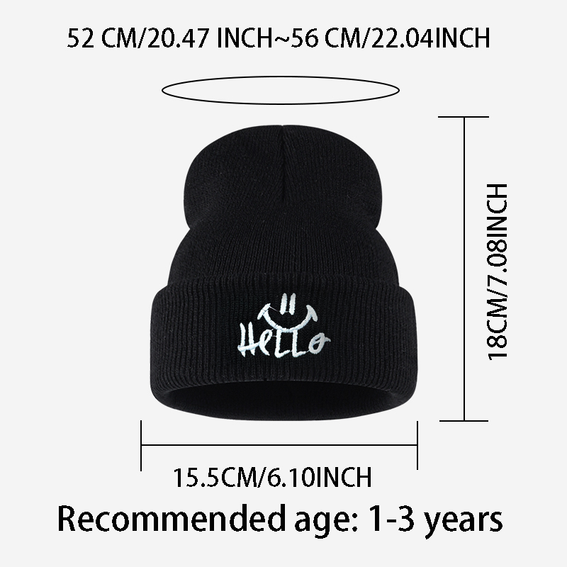 Gorro de malha para crianças d - Embroidery Knit avaliação e preço