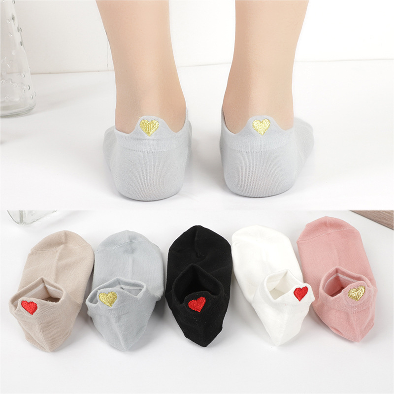Meias de coração de amor borda - Embroidery On Socks avaliação e preço