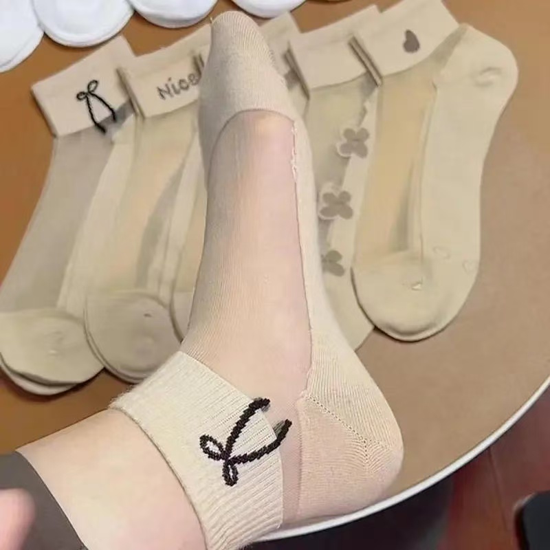 Meias Sapatilha Femininas de P - Embroidery On Socks avaliação e preço
