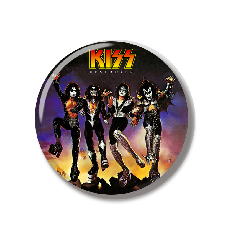 44mm rock band beijo álbum cd  - Embroidery Kiss avaliação e preço