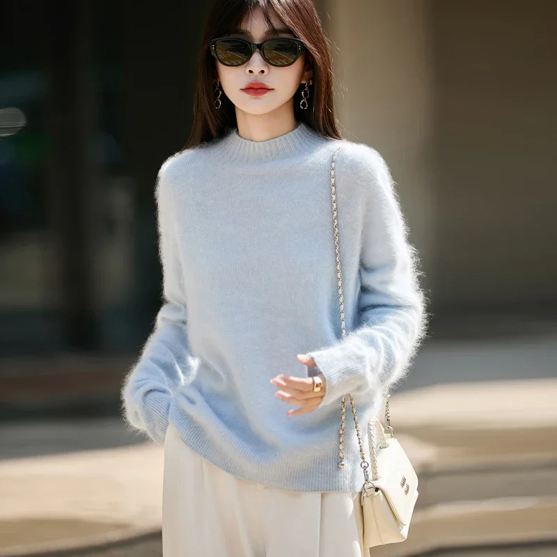 Suéter Feminino de Lã 100% com - Embroidery Knit avaliação e preço