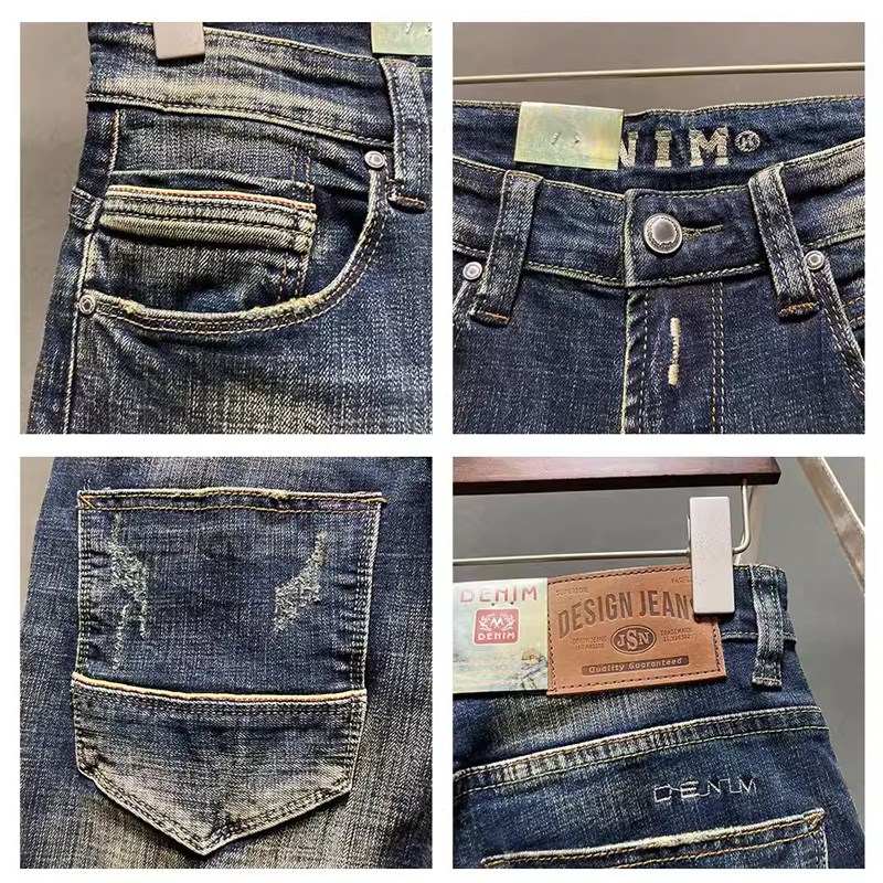 Designer de moda masculina jea - Embroidery Effect avaliação e preço