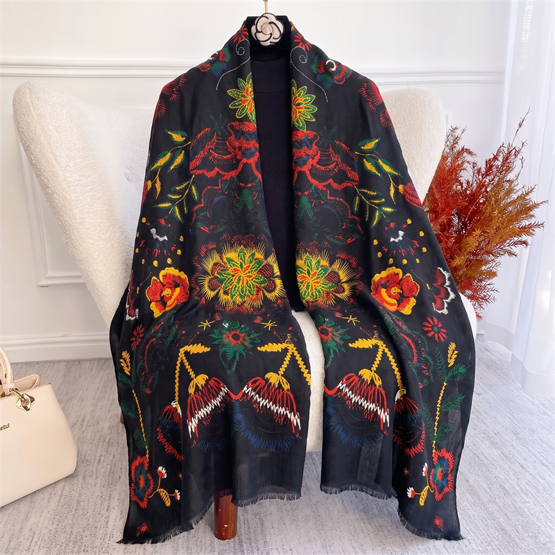 Hijab Muçulmano de Cetim Luxuo - Embroidery Hijab avaliação e preço