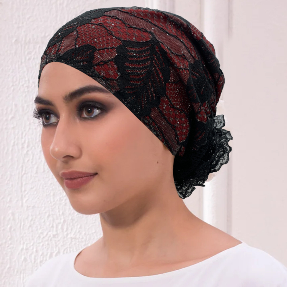 Boné turbante bordado para mul - Embroidery Hijab avaliação e preço