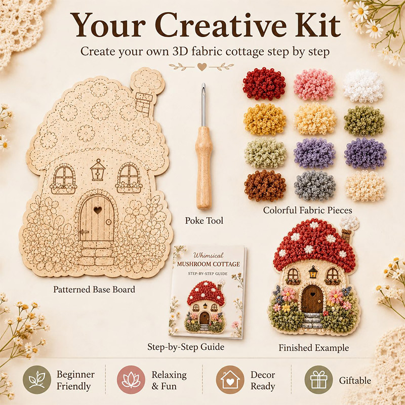 Kit DIY de Arte Poke 3D Casa C - Embroidery Kit avaliação e preço