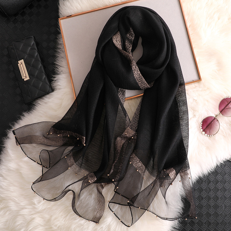 2024 luxo 100% lenço de seda x - Embroidery Hijab avaliação e preço