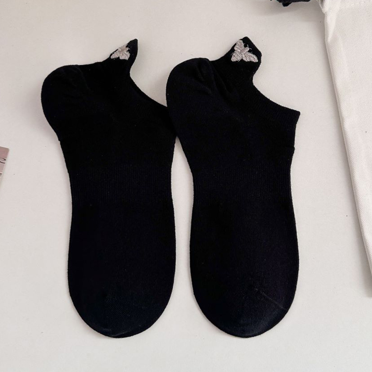 3 pares kawaii flor animal bor - Embroidery On Socks avaliação e preço