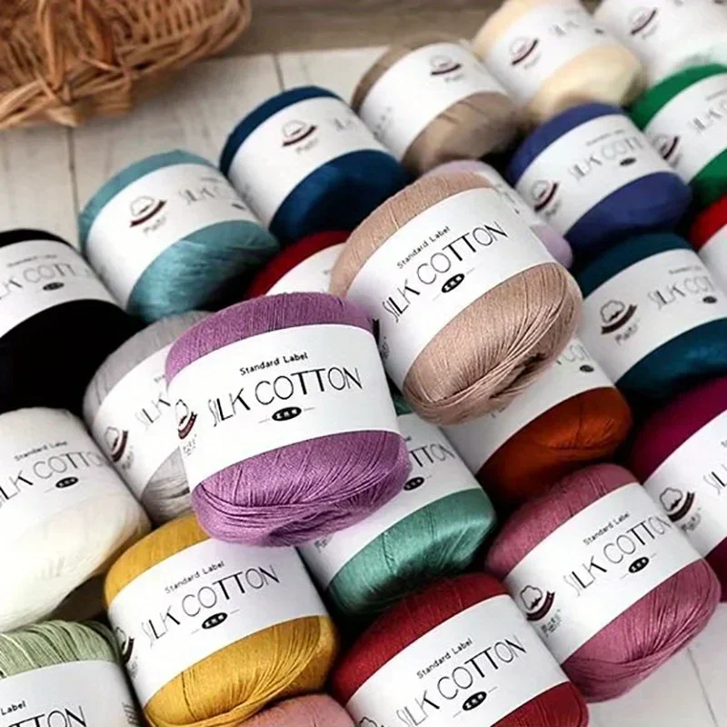 50g renda de seda algodão leit - Embroidery Handicraft avaliação e preço
