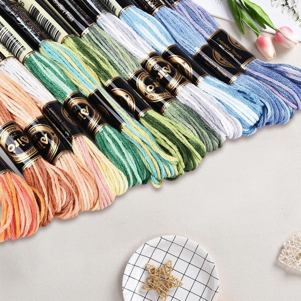 12 Meadas de Linha de Bordar p - Embroidery Handicraft avaliação e preço
