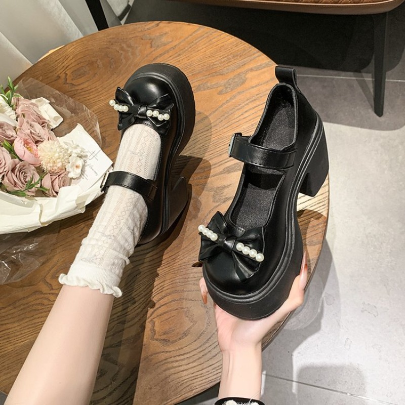Sapatos Lolita 2026 Pretos com - Embroidery Flat Shoes avaliação e preço