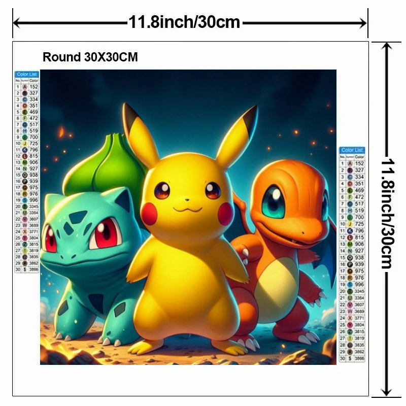 Pintura Diamante 5D DIY Pokémo - Embroidery Handicraft avaliação e preço