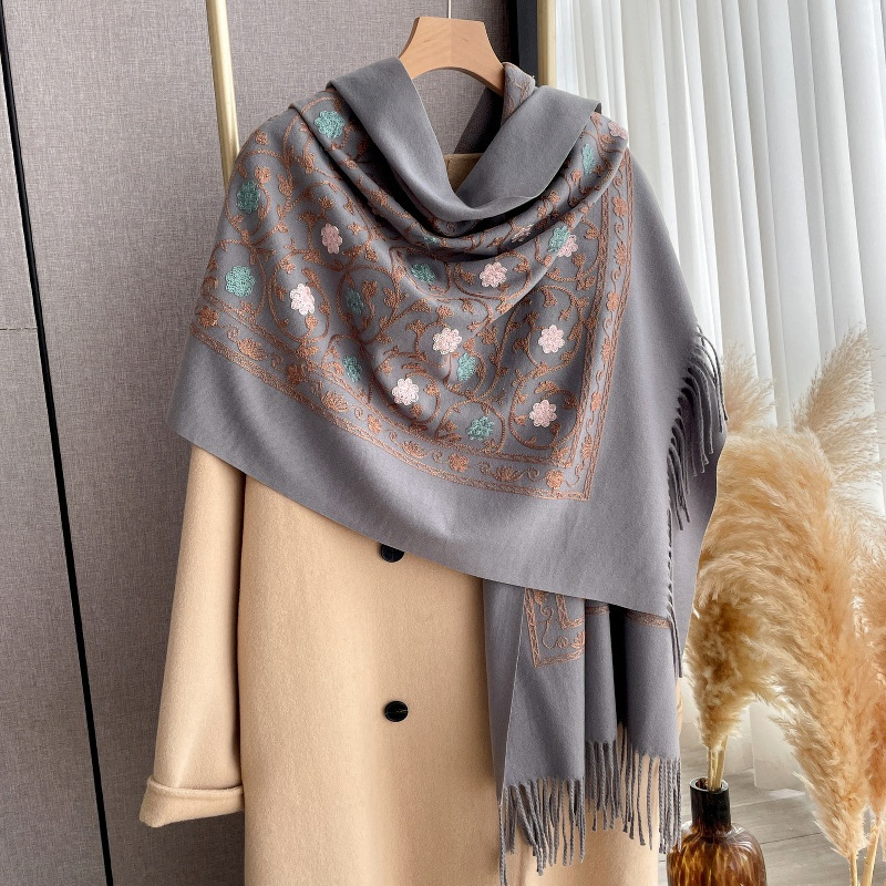 2025 novo bordado cachecol de  - Embroidery Hijab avaliação e preço
