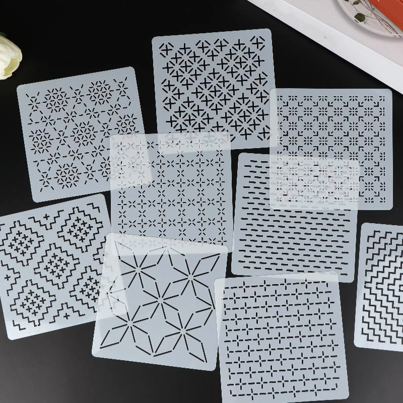9/32 pçs sashiko bordado model - Embroidery Handicraft avaliação e preço