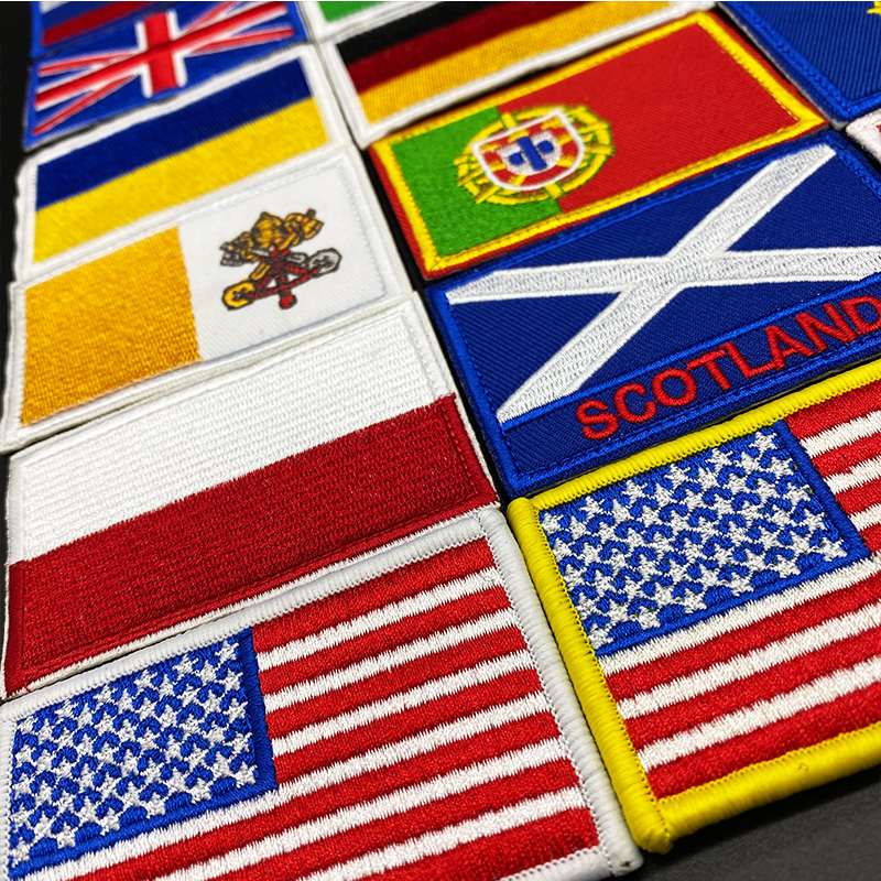 Bandeira do país bordado ganch - Embroidery Uk avaliação e preço