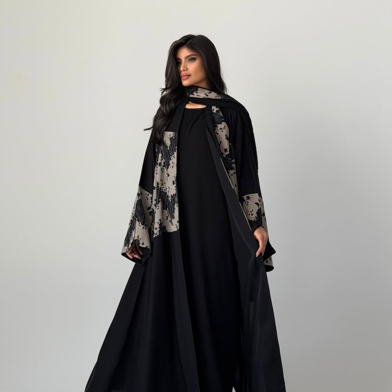 Conjunto de Abaya e Hijab para - Embroidery Hijab avaliação e preço