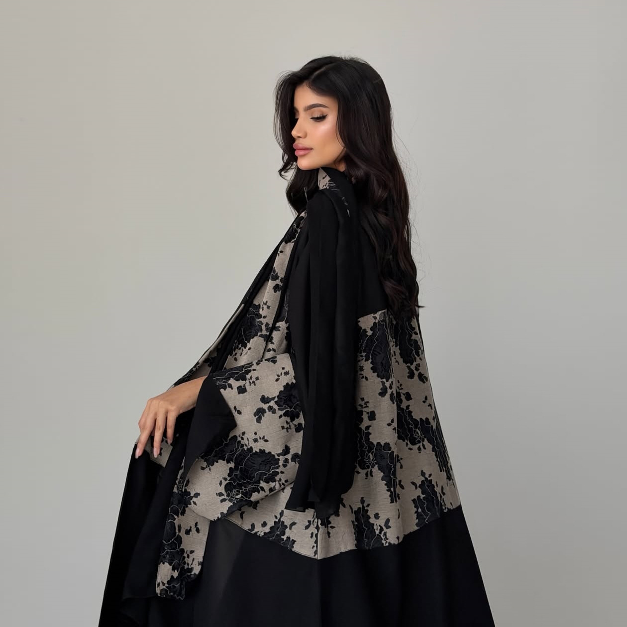 Conjunto de Abaya e Hijab para - Embroidery Hijab avaliação e preço